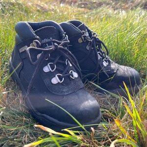 Timberland Kids Youth Field Boot Mid Lace-up Boots - Black Suede, Size 13 M